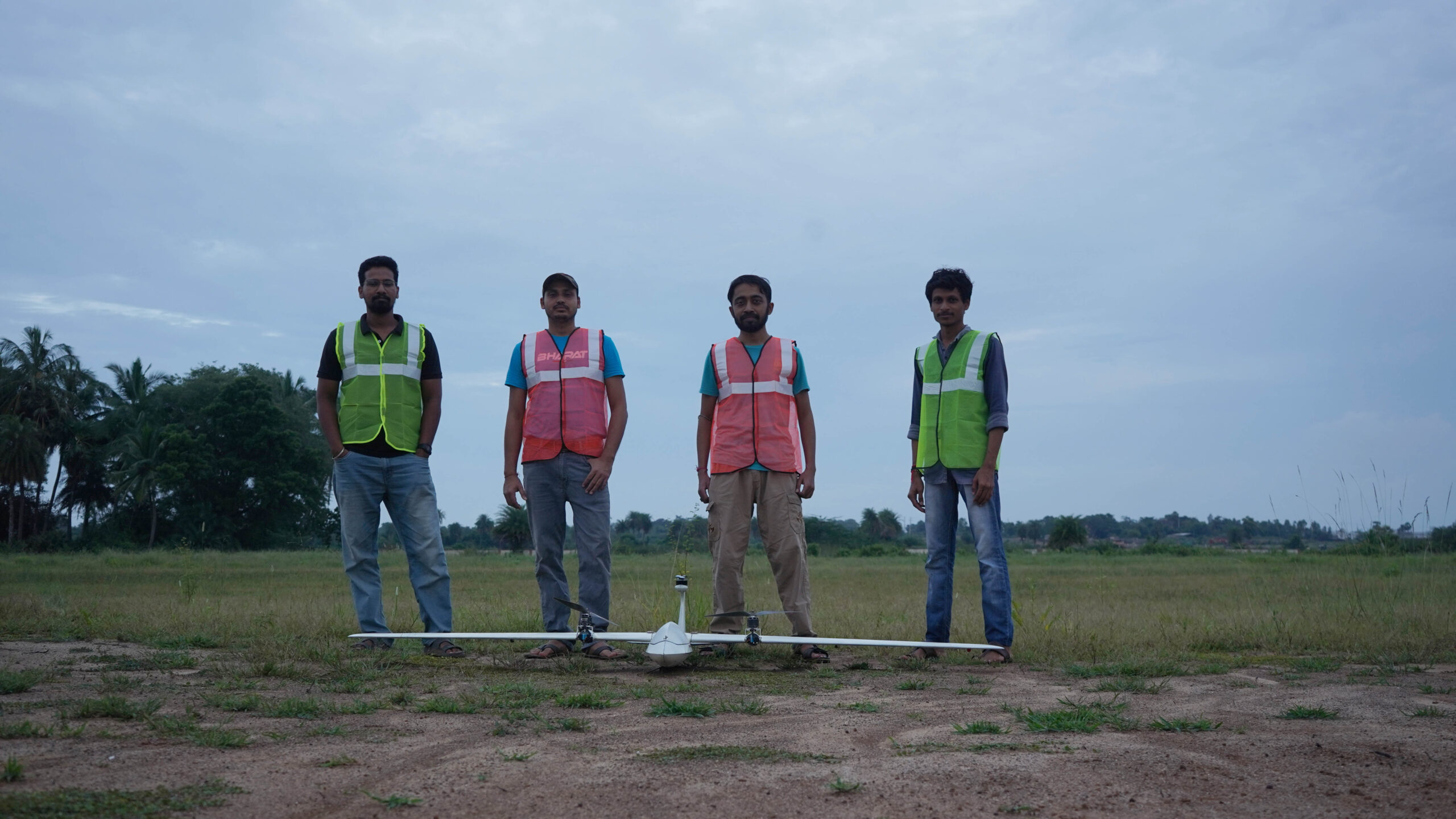 Karshak drone in flight over coastal area